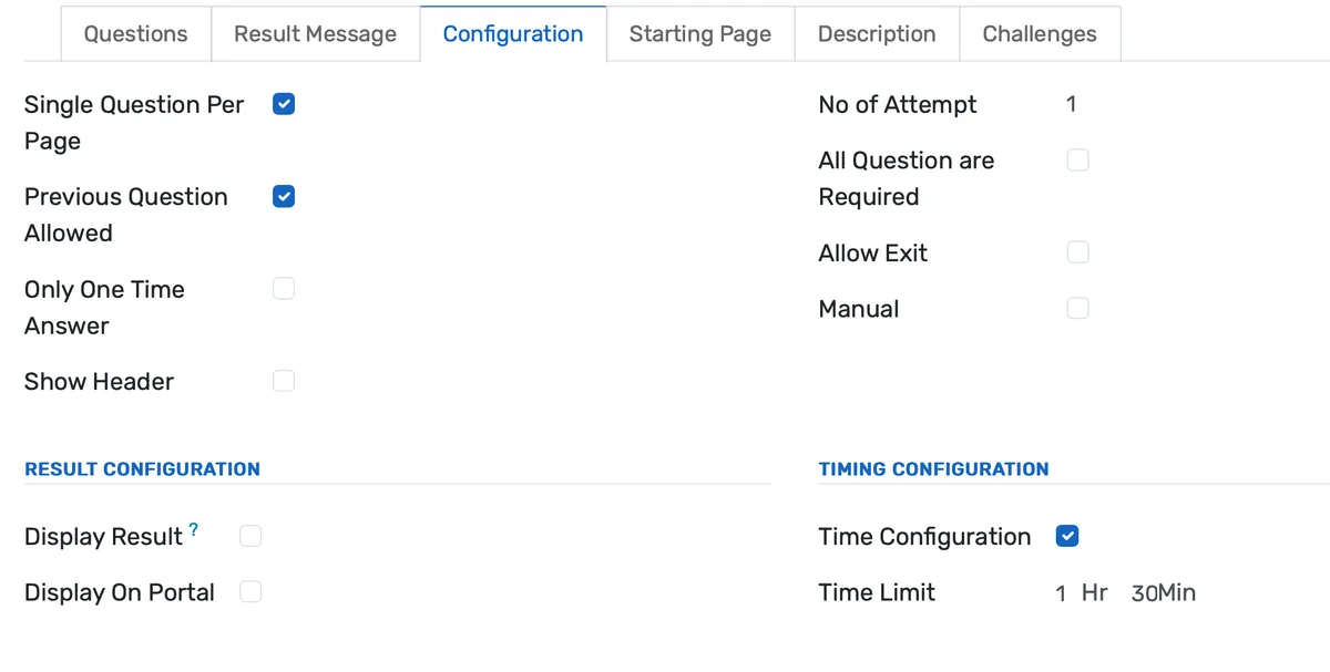 Anti-cheating configuration