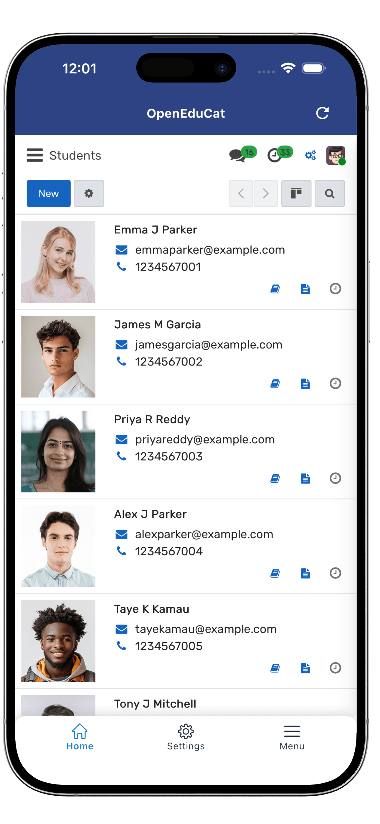 Mobile Student Directory and Registry
