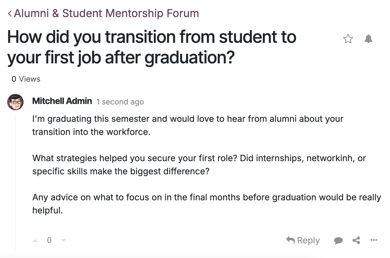 Global Campus Community Forum and Search